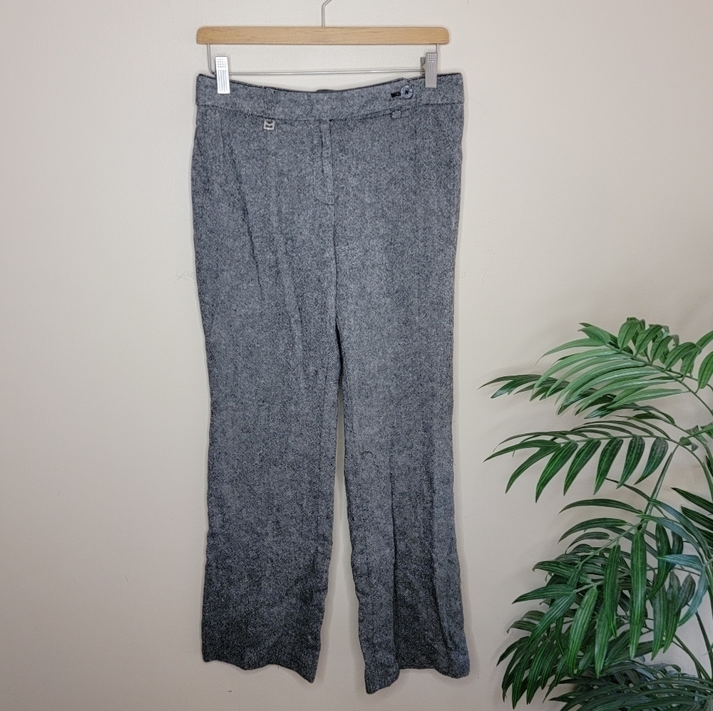 MICHAEL Michael Kors Gray Tweed Trouser Pants Size 6 Office Classic